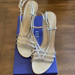 Stuart Weitzman gold shoes